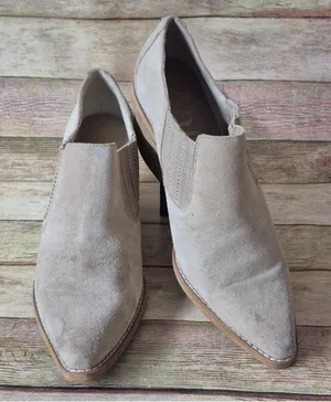 SAM EDELMAN Womens Walton Suede Leather Bootie Boots in Oatmeal Tan Size 6.5 thumbnail 1