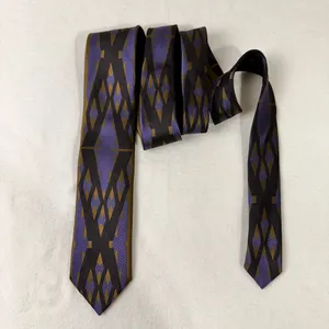 Christian Lacroix Men's Tie Vintage Silk Classic Geometric Multicolor thumbnail 3