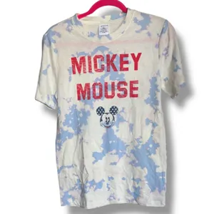 Disney Parks Vintage‎ Look Mickey Mouse Tie Dye Red White Blue Tee NEW XS thumbnail 2