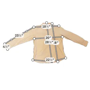 Lands End Women Medium Cream‎ Corduroy Button Down Shirt Long Sleeve Cotton thumbnail 10