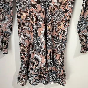 For Love & Lemons Gracie Floral Dress Women's‎ Small Long Sleeve Ruffle V-Neck thumbnail 5