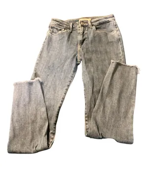 Levi’s 725 High Rise Straight Leg Jeans Light Wash Raw Cut Hem thumbnail 1