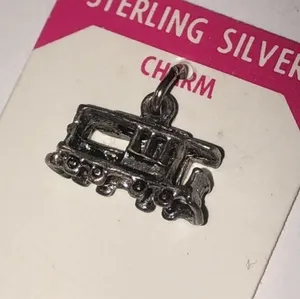 Vintage Sterling Silver Train Collectible Bracelet Charm thumbnail 1