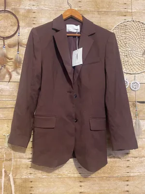 NWT Oak & Fort A line Blazer in Deep Mahogany thumbnail 6
