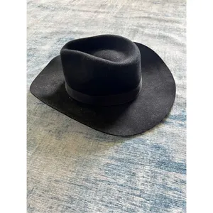 Black 100% Wool Felt Cowboy Rancher Hat thumbnail 5