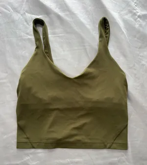 Lululemon olive green align tank thumbnail 1
