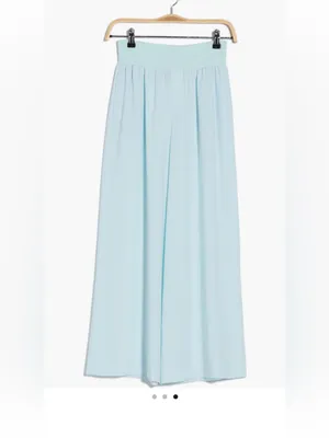 NWT Theory Pants Women's Size 6 Pull On Crepe Soft Pastel Blue Flowy thumbnail 3