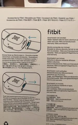 Fitbit NWT 24mm White Sport Band Size S thumbnail 3
