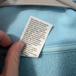 NWOTS All in Motion Cotton Blend Quarter Zip Sweater XL Baby Blue thumbnail 4