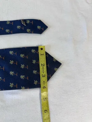 Tommy Bahama Mens Navy Blue Silk Tie Palm Tree Tropical Beach thumbnail 6