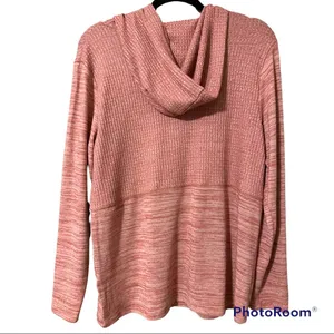 Peyton Primrose large womens pullover hoodie lightweight longsleeve thin blush thumbnail 2