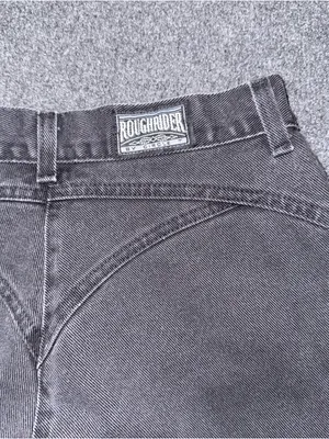 VTG 80s 90s RoughRider Circle T Black High Rise Bareback Wedgie Cowgirl Jeans thumbnail 6