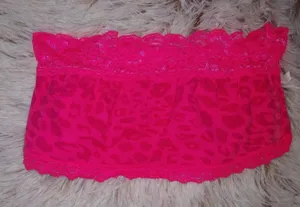 VS PINK XS Hot Pink Leopard Print Bandage Bra thumbnail 1