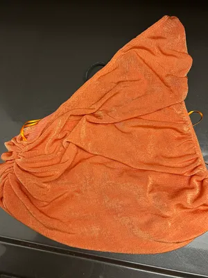 Orange One Shoulder Crop Top thumbnail 3