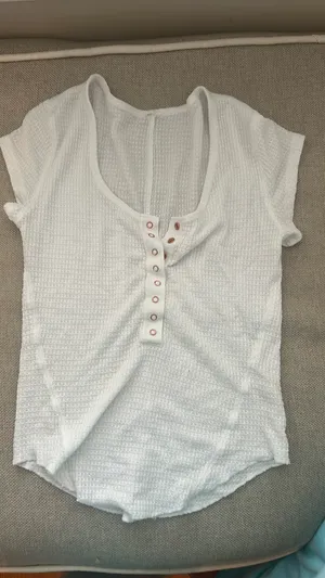 Free people Short Sleeve Henley tee thumbnail 2