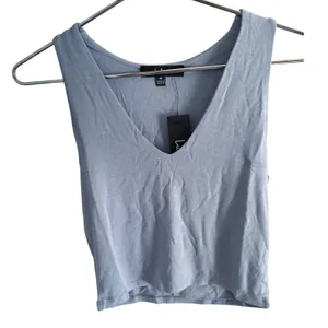 NWT Lulus Feel Like Dancing Blue Crop Top Womens Size Medium Jersey Knit Capsule thumbnail 3