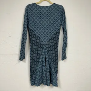 Ace & Jig Blue Patchwork Lagenlook Long Sleeve Mini Dress Womens XS Boho Swing thumbnail 3