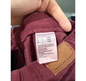 AMERICAN EAGLE Burgundy Baggy Mom Pockets Pants thumbnail 3