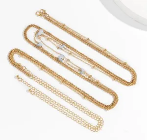 14K Gold Plated Belly Chain Adjustable Layered Chain for Women Sexy Waist Chain thumbnail 3