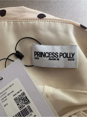 Princess Polly Cream Halter Polka Dot Mini Dress thumbnail 4
