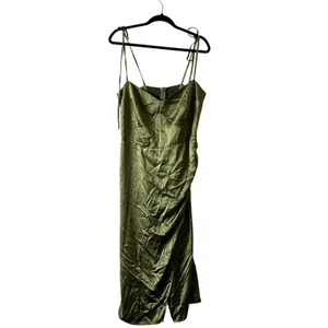 reformation Marguerite Silk Dress leaf green size 14 UB thumbnail 5