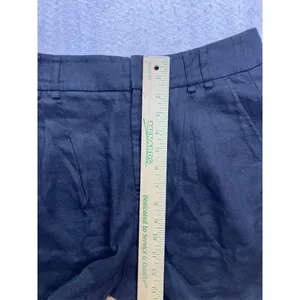 Free‎ People Shorts Women 2 Black 100% Linen High Waisted Pleated Front thumbnail 5