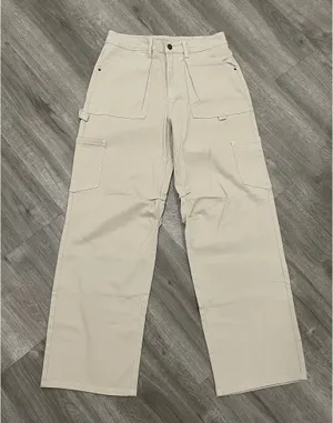 Tan High Waisted Cargo Pants Size L thumbnail 1