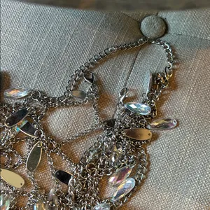 Non Signe Asymmetrical One Shoulder Tear Drop Chandelier Chain Dress thumbnail 8