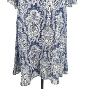 Show Me Your‎ Mumu Kylie Babydoll Mini Dress Teacup Blue White Size Small thumbnail 6