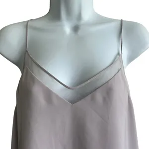 Aritzia Babaton Galen Camisole Women's XS Sheer Mesh Trim Overlay V Neck Panel thumbnail 5