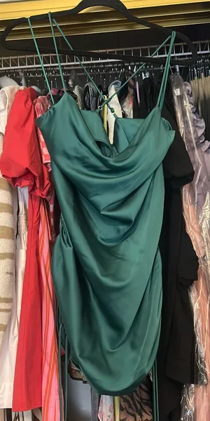 Glam Green Mini Dress thumbnail 1