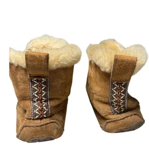 UGG Australia Chickaree Lace Up Moccasin Shearling Suede Ankle Boot Chestnut 7 thumbnail 4