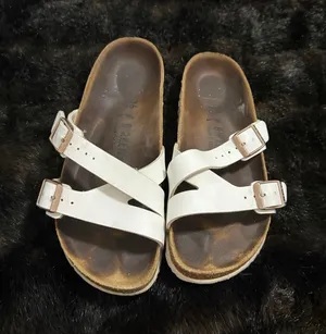 Birkenstock Yao Sandals White Double Buckle 36 5.5 shoes comfort thumbnail 1