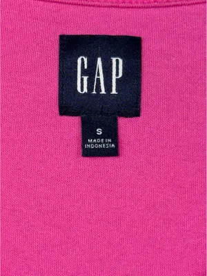 Gap Womens Pink Tiered Babydoll Dress Size Small Short Sleeve V-Neck thumbnail 5