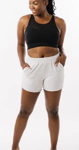 ZYIA Active Heather Gray Knockout Shorts thumbnail 1