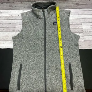 Patagonia Women’s Heather Gray Fleece Vest Size L thumbnail 7
