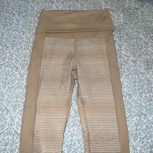 NWOT Offline by Aerie fold over hi rise leggings hugger nude tan size XS thumbnail 5