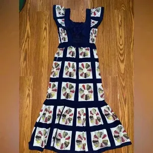 NWT Sea New York Pippin Patchwork Smocked Apron Maxi Dress thumbnail 7