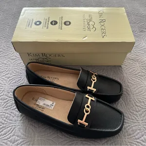 NIB/NWT Black Kim Rogers Cheryl Loafer Flats thumbnail 1