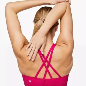 LULULEMON Energy Bra Calypso Pink Medium Support B/C Cup Luxtreme Sz 4 Like New thumbnail 3