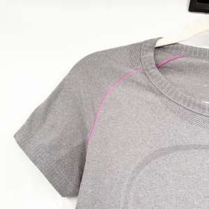 Lululemon Womens Swiftly Tech Short Sleeve Athletic Gym Workout Tee Gray thumbnail 2