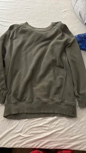 Aerie Dark Green Long Sleeve Crewneck Pullover Sweater thumbnail 4