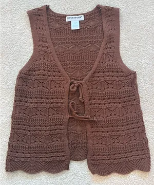 Cotton Emporium Knit Front Tie Sweater thumbnail 1