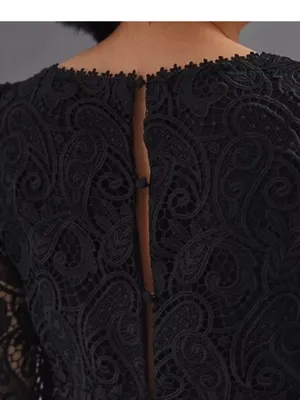 Anthropologie Maeve Embroidered Lace Mini Dress: Size 0 thumbnail 4