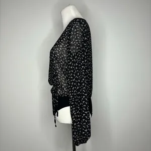 Forever 21- Black Floral Body Suit thumbnail 2