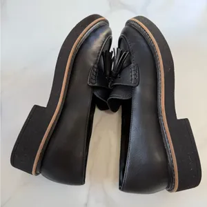 Splendid Black Leather Tassel Loafers thumbnail 9