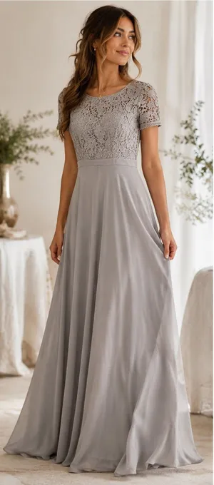 Maniju Romantic Cottagecore Lace Open Back Maxi Dress‎ Gray NWT Small thumbnail 1