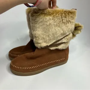Toms Nepal Suede mixed media pull on boots‎ size 7 thumbnail 4