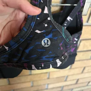 Lululemon Splendour Sports Bra Shadow Wrap Multi / Black Padded Racerback Size 4 thumbnail 5