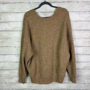American Eagle Waffle Knit V Neck Sweater Size Large thumbnail 3